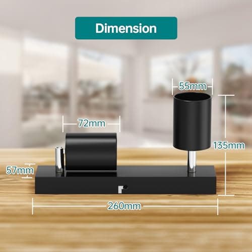 wowatt Plafonnier 2 Spots Orientable, GU10 Spots de Plafond, Rampe de Spot Noir, Spot Interieur Plafond, Luminaire Spot Plafonnier, Éclairage LED Plafond pour Salon, Chambre, Cuisine, Sans Ampoules