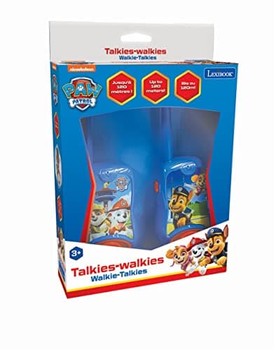 Lexibook Lexibook-TW12PA Paw Patrol Pat' Patrouille Chase Talkies-Walkies, Jeu de Communication pour Enfant, Clip Ceinture, à Piles, TW12PA, Bleu/Rouge - Version Espagnole