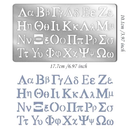 NBEADS Pochoir en Métal de L'Alphabet, 10.1x17.7 cm Pochoirs de Lettres Antiques Réutilisables Pochoirs en Acier Inoxydable Pochoirs Loisirs Creatifs pour Scrapbooking Décoration Murale