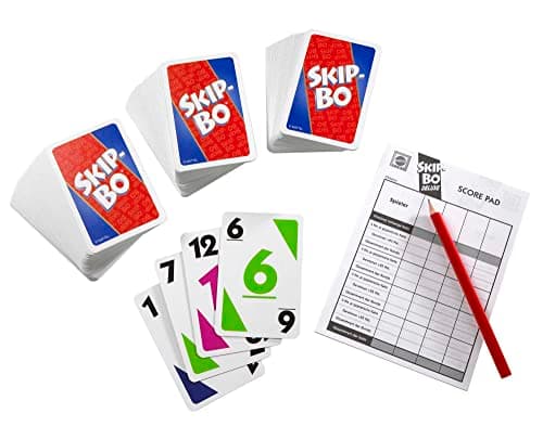 Mattel Games, Skip-Bo Deluxe avec Boîte Métallique Spéciale - Jeu de Cartes pour Toute la Famille, Par les Créateurs de UNO, À Partir de 7 Ans, L3671