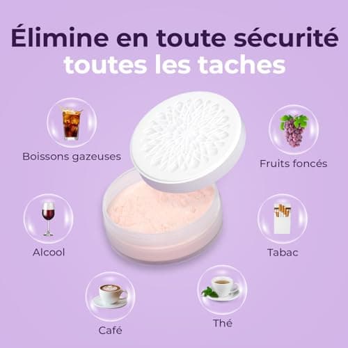 Poudre de blanchiment des dents Onlysmile pour dents blanches | Blanchiment dentaire professionnel | Effet nettoyant visible | Blanchisseur de dents sûr et indolore - Nettoyage cosmétique des dents