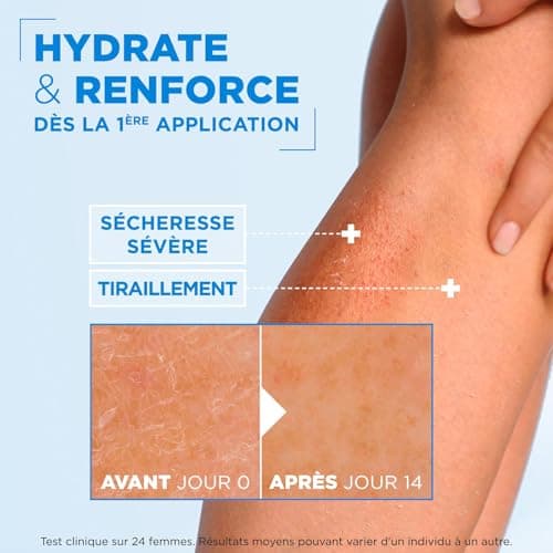 Mixa Expert Peau Sensible - Crème Céramide Protection - Anti-Sécheresse Sévère - Peaux Très Sèches et Fragilisées - Visage, Corps, Mains - Hypoallergénique - Sans Parfum - 400ml