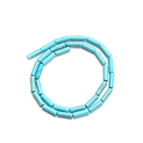 Perles de Tube en Pierre naturelle cylindre 4x13mm Turquoise perles d’entretoise perles de pierres précieuses en Quartz pour la fabrication de bijoux bricolage Bracelet colliers