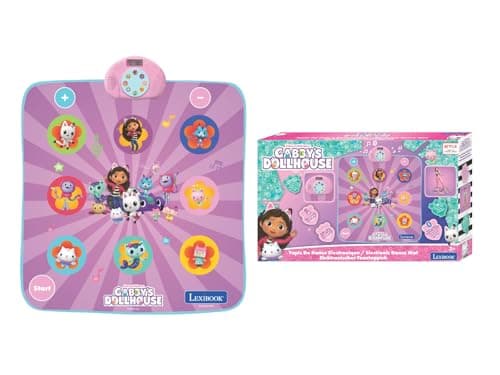 Lexibook Lexibook-DM10GDH, Pandy Pattes, Chats, Gabby et la Maison Magique, Tapis de Danse électronique, Touches Lumineuses, Enceinte intégrée, DM10GDH, Violet, EinheitsgroBe