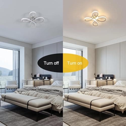 Comely Plafonnier LED Moderne, 30W 3375LM Lampe de Plafond, Luminaire Plafonnier LED pour Chambre salon, Salle à manger Cuisine, Lumière Chaude 3000K, 30cm, Argent