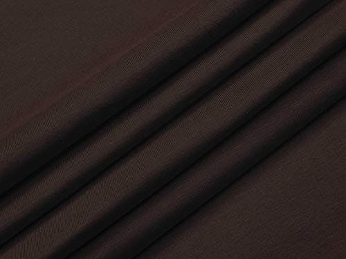 Soimoi Dark Brown 4 Way Extensible Coton Jersey Tissu À Coudre Par La Cour Solide Bricolage Vêtements Fournitures 64 Pouces De Large