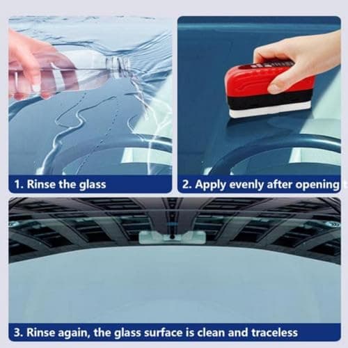 Film Oléophobe Pour Vitres D'automobiles | 120ml Automotive Oil Film Cleaning Brush | Dissolvant De Film D'huile De Verre Automobile | Brosse De Nettoyage De Film D'huile Automobile Multifonctionnelle