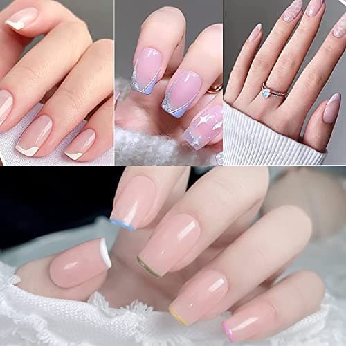 Lot de tampons à ongles 1 pièce - Tampons à ongles - Grattoir - Kit pour manucure française - 8 tampons - 1 grattoir - 1 tampon à ongles - Tampon à ongles - Gel