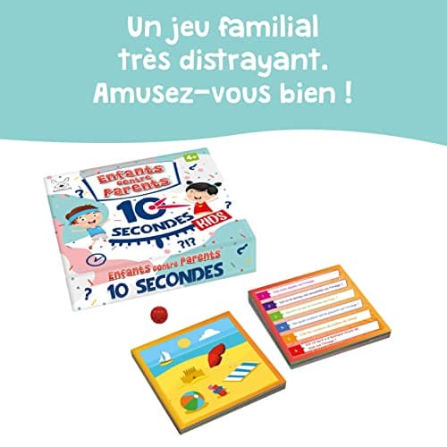 KANGUR Enfants Contre Parents 10 Secondes Kids Familial Jeux de Société pour Enfants et Adultes Quiz Jeu de Cartes 4+