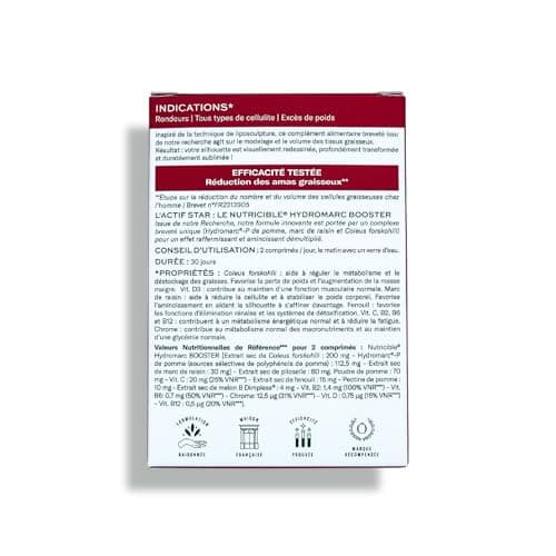 POMEOL | Complément Alimentaire Anti-cellulite | Programme Minceur | Coléus forskohlii, Marc de raisin, Fenouille, Vitamines C, B2, B6, B12 | Allège, affine la silhouette | Liposculpteur 1 mois
