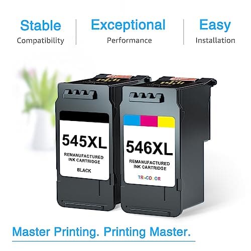 7Magic PG-545XL CL-546XL Remplacement pour Cartouche Canon 545-546 pour Cartouche Encre Canon 545 et 546 XL pour Canon Pixma TS3450 TS3350 TS3150 TR4550 TR4650 MG2550S MG3050 MX495 (Noir, Couleur)
