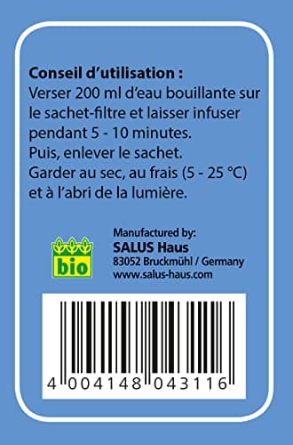 Salus Tisane Floradix Thym AB - Tisane Bio - Digestion - Immunité - Défense des Voies Respiratoires - 15 sachets