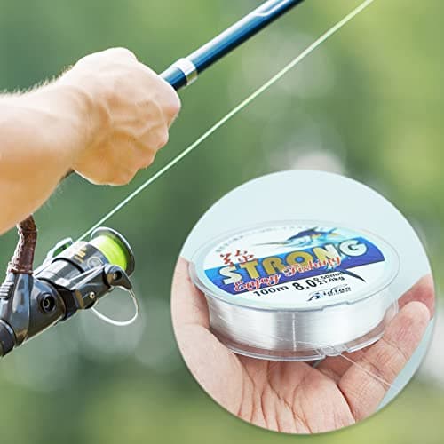 0.5mm/100m Fil de Pêche Monofilament en Nylon Transparent,Fil de Peche Monofil,Ligne de Pêche en Nylon Solide,pour Truite,Carpe,Poisson,Sandre Ou des Décorations Suspendues