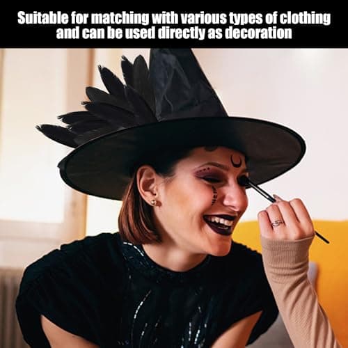 ZBHDEYG Lot de 150 plumes noires, décoration de bricolage, plumes naturelles, décoration de plumes, peuvent être utilisées pour les vêtements, les chapeaux et la décoration de meubles