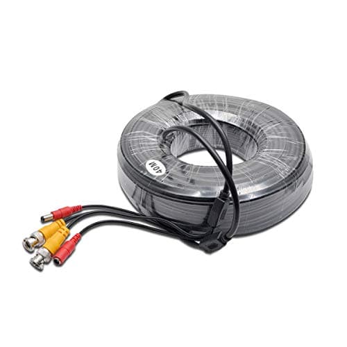 MASO Câble d'alimentation vidéo BNC 5 m RCA DC pour caméra de vidéosurveillance de voiture et enregistreur vidéo numérique