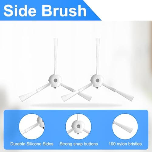 Kit d'accessoires pour Roborock Qrevo S / QRevo Pro / QRevo MaxV robot Pièces de rechange 1 brosse rouleau principale, 4 filtres HEPA, 4 serpillères, 6 brosses latérales, 4 sacs à poussière, 1 brosse