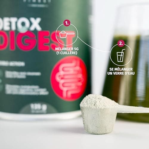 Nature's Finest Detox Digest | Formule 2 en 1 pour une meilleure digestion et un corps purifié | Triple pouvoir détoxifiant du chardon-Marie, de l'extrait d'artichaut et de la chlorella