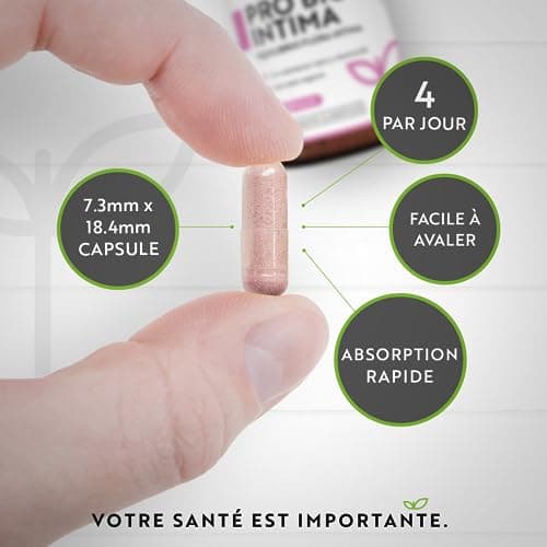 Pro Bio Intima - Probiotique Flore Intime - 40 Milliards UFC - Vitamine B6 + Lactobacillus et Canneberge - Probiotiques Flore Intestinale - 60 Gélules Vegan - Nutravita