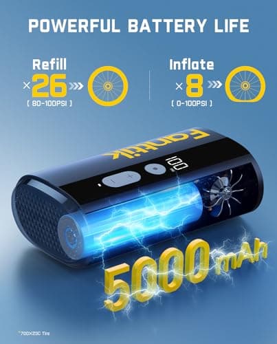 Fanttik X9 Ace Pompe à Vélo électrique, gonflage Rapide de 32s gonfleur Electrique Velo, 150PSI Pompe a Velo Electrique avec Valve Presta et Schrader, pour Vélo de Route, VTT, Vélo électrique&Urbain
