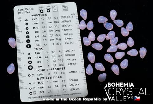 120+ Bead Kit of 6x9mm Pendant Drop Beads - Teardrop Glass Beads for Jewelry Making Set in 4 Opal Colors: White, Pink, Dark Pink, Grass Green
