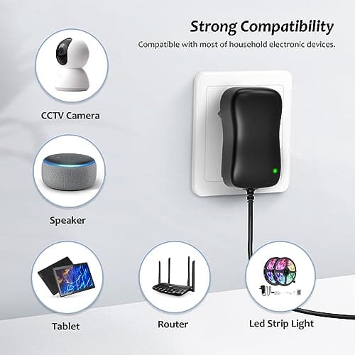 Zolt 36W Adaptateur Secteur Universel AC à DC 3V 4.5V 5V 6V 7.5V 9V 12V 3A Transformateur d'alimentation à Découpage avec 10 Connecteurs DC pour électroniques, 3000mA Max.