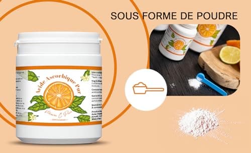 Kala Health - Vitamine C Pure 1 kg - Poudre de vitamine C - Acide ascorbique pur - Fourniture de 1000 jours x 1000 mg dosage élevé - Avec cuillère-doseuse - Végétalien - Qualité premium