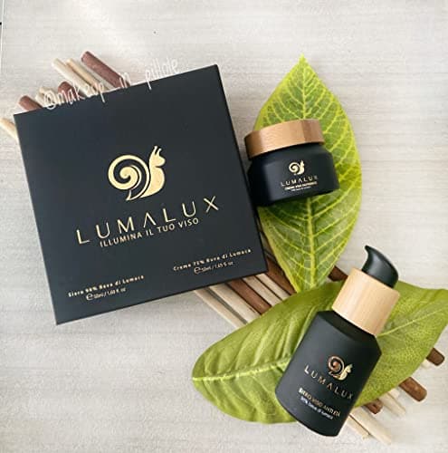 Lumalux COMBOPACK soins pour le visage - serum acide hyaluronique 98% de bave d’escargot 50ml et crème bave d'escargot BIO à 75% 50ml - Acide Hyaluronique, Aloe Vera, Vitamine E