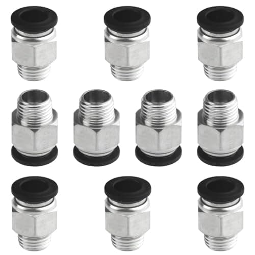 XINMEIWEN Lot de 10 raccords pneumatiques NPT filetés mâles 10 mm PC10-N2