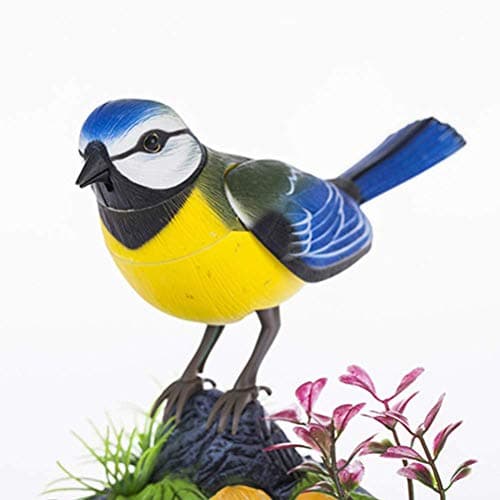 Jouet électronique d'oiseaux Chantant Le Chant des Oiseaux, Oiseau Dansant gazouillant avec Activation du capteur de Mouvement Enfants Jouet Animal électrique décor de Cage à Oiseaux pour Le Jardin