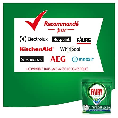 Fairy Original Tablettes Lave-vaisselle All In One, Regular, 116 Capsules, Efficaces Même Sur La Graisse Incrustée