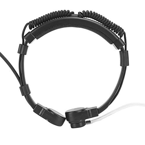 Annadue Casque Micro de Gorge Tactique Écouteur Micro de Gorge évolutif Vibration Casque Talkie-walkie Écouteur de Moniteur Radio Écouteur PTT Tactique Doigt PTT Enveloppé
