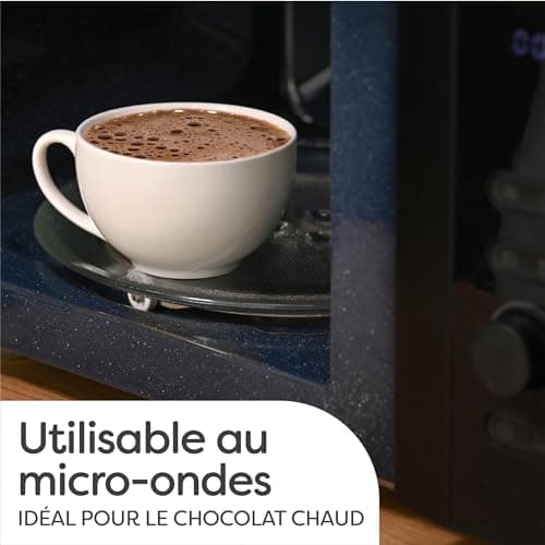 Cosumy 6 Tasses à Cappuccino avec Soucoupes - Céramique Colorée - 180ml - Avec Boîte Cadeau - Maintient le Cafe Chaud