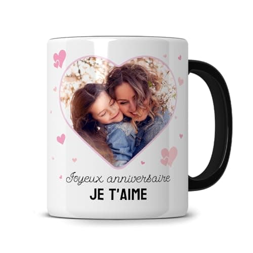 L'épicerie Chérie Mug Personnalisé photo et texte ORIGINAL STARMUG LOVE Cadeau Fête des Mères et Fête des Grands Mères - Maman - Anniversaire femme- Céramique 330ml