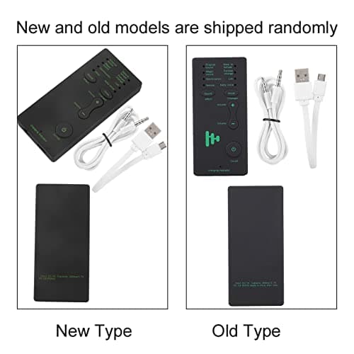 Wendry Mini Changeur De Voix,Carte Son Portable,Plug and Play,4 Effets sonores,4 changements de Voix,en Direct avec changeur de Voix Mini Portable pour PC/Téléphone Portable (Version Anglaise)