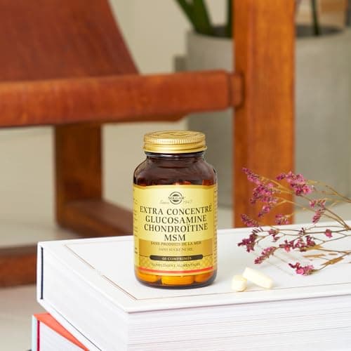 Solgar Extra Concentré Glucosamine Chondroïtine MSM - Haute qualité - Ingrédient breveté - Forte concentration - Complément Alimentaire - Flacon de 60 comprimés