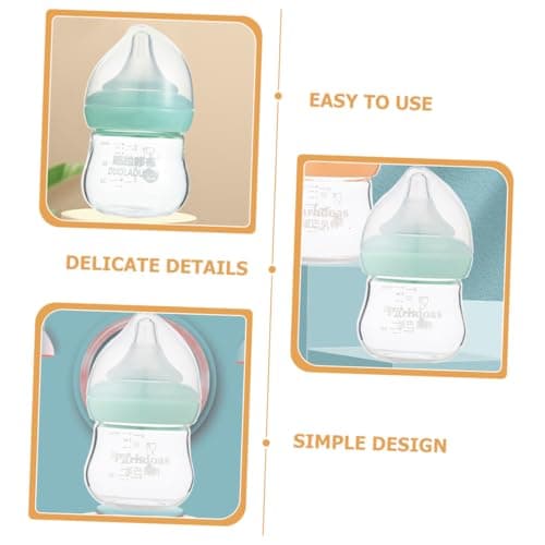 GLSTOY Biberon En Verre Pour Bébé Biberon Anti Colique Bébé Allaité Biberon D'allaitement Biberons De Lait Maman Biberons Nouveau-né Entraîneur De Bébé Buvant Un Verre