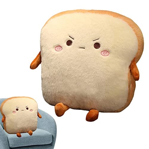Générique Oreiller en Peluche Toast | Coussin Chauffe-Mains en Peluche - Décor à la Maison Mignon Coussin Chauffe-Mains pour canapés canapés Lits chaises Bureaux