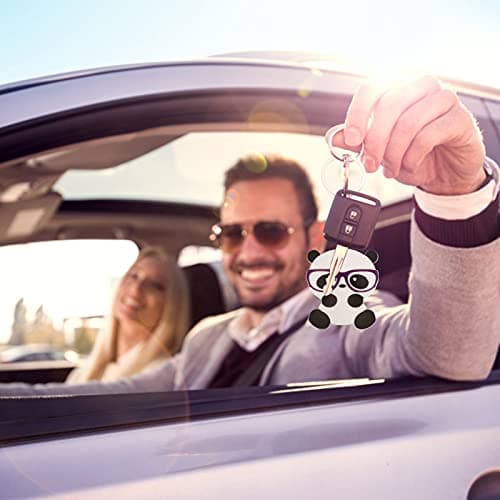 Toyvian Panda Porte-clés Mignons Voiture Porte-clés À Main Décorations Pendentif Party Favors 6 pcs (Style aléatoire) Blanc
