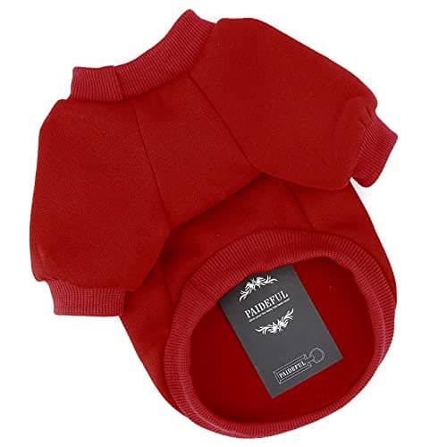 PAIDEFUL Chien Pyjama Noël Pjs Pulls pour Petits Chiens Moyens Fille Garçon Doublé Polaire Manteau Chaud Hiver Pull Chiot Chihuahua Vêtements 2 Jambes Chat Homewear Temps Froid Automne Rouge XL