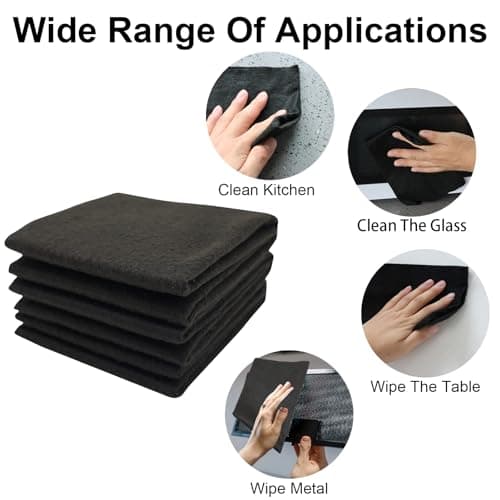 Lot de 10 chiffons de nettoyage magiques épais, réutilisables, en microfibre épaisse, pour voitures, cuisine, vitres (30 x 40 cm, 10 pièces)