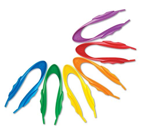 Learning Resources pince motricité fine maternelle (lot de 12), nido & transvasement montessori pinces, bac sensoriel / table d'activité tweezers, jeux bebe, 3+