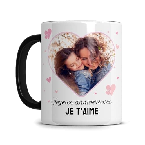 L'épicerie Chérie Mug Personnalisé photo et texte ORIGINAL STARMUG LOVE Cadeau Fête des Mères et Fête des Grands Mères - Maman - Anniversaire femme- Céramique 330ml
