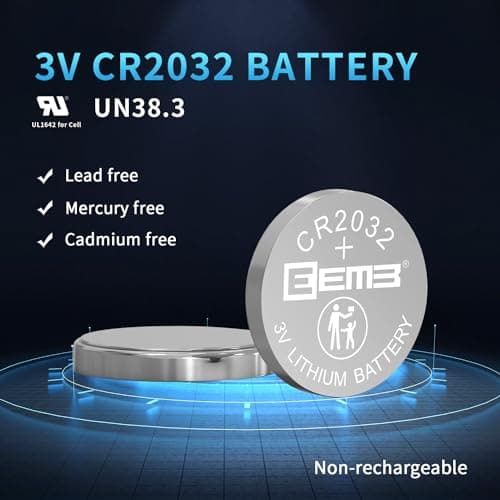 EEMB Piles Bouton CR2032 Lot de 100 Pile CR 2032 3V Bouton au Lithium 2032 Batterie DL2032, ECR2032, LM2032 240mAh Compatible pour Porte-clés, télécommande de Voiture, Moniteur de Glucose, Montres