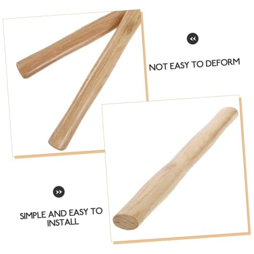 KONTONTY 2 Pièces Marteau Octogonal Manche En Bois Manche En Bois Pour Marteau Manche De Marteau En Bois Manche De Marteau Pour Remplacement Manche En Bois Accessoire De Marteau En Bois De