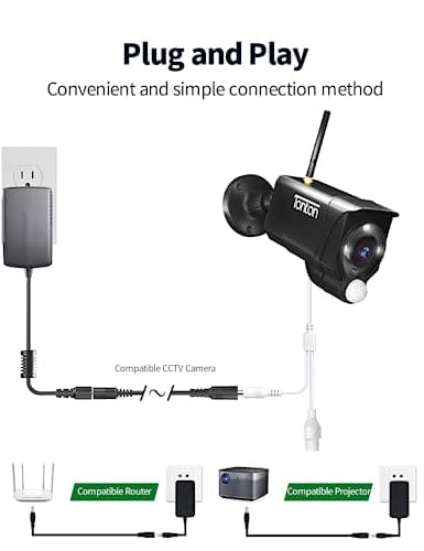 Lonnky Câble D'Extension 10 Mètre avec Prise Femelle 12V 5.5 mm x 2.1 mm, Compatible avec La Bande LED 12V (KSIPZE, Grovee), Caméra De Surveillance (TP-Link TAPO, Reolink)