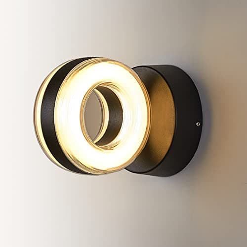 Dr.lazy 12W Applique Murale led Intérieur exterieur Lampe murale LED Moderne Imperméable IP65 Appliques Murales en Aluminium pour Salon Escalier Couloir Jardin (Blanc Chaud)