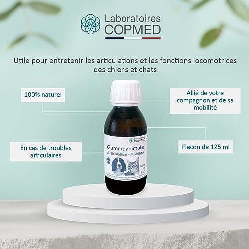 LABORATOIRES COPMED - Gamme Animale Articulations & Mobilité - Complément Alimentaire pour Chien Et Chat - Soutient Les Fonctions Locomotrices - Marque Française - 125 ML