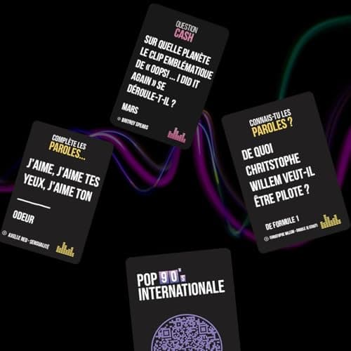 Play Hit - Jeu de Société - Quiz Musiques des Années 90 et 2000 - Parfait pour Mettre l'ambiance - Jeu de Cartes - Jeux de société Amis et Famille - 2 à 10 Joueurs