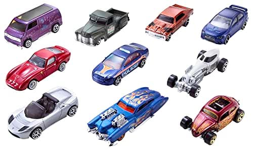 Hot Wheels Coffret de 10 Véhicules (Modèles Variables)