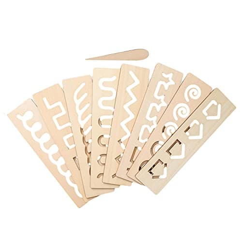 SM SunniMix Planche de traçage en Bois Compétences -écriture Enseignement précoce Apprentissage Pratiquer des Exercices pour l' à, Motifs géométriques